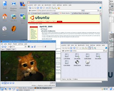 KDE 3.4 on Ubuntu screenshot