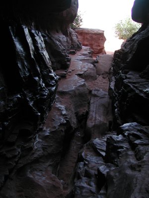 Cleft in mountain